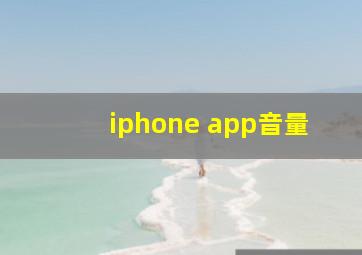 iphone app音量